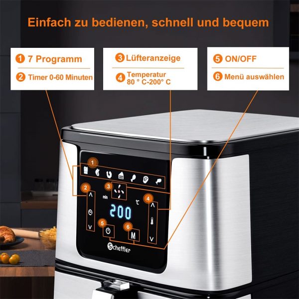Friteuse à air chaud 5,5 L – Image 4