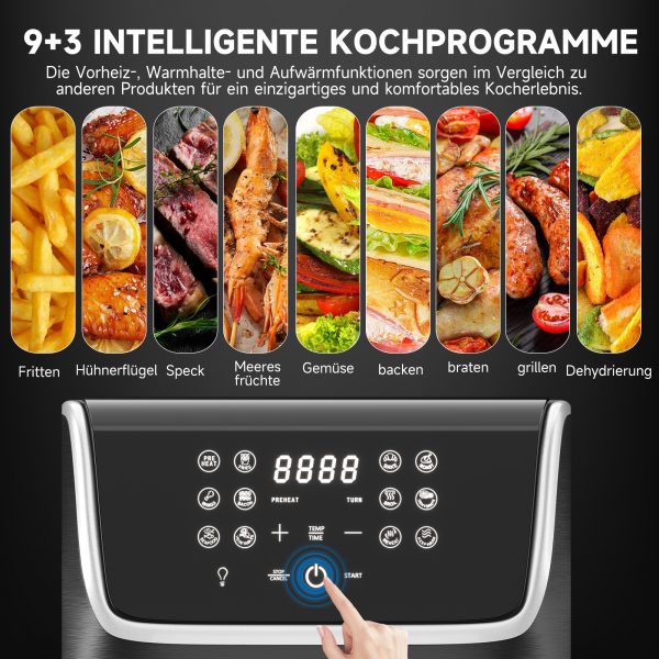 Friteuse à air chaud 5,5 L avec fenêtre – Image 3